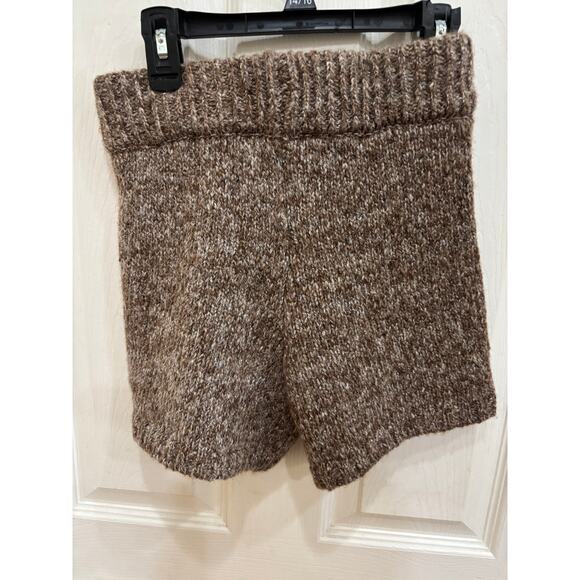 ZARA Knit Shorts Women’s Small Brown Textured Pull On Cozy Lounge Casual Style - Picture 3 of 3